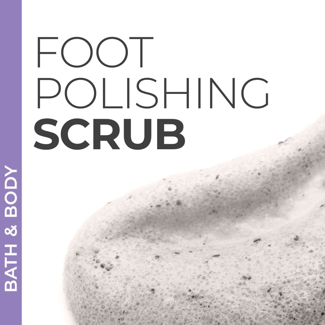 Pravada Private Label Foot Polishing Scrub samples, exfoliating foot scrub for smooth, refreshed feet.