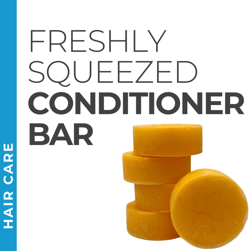 Pravada Private Label Freshly Squeezed Conditioner Bar samples, vibrant conditioner bar infused with citrus.