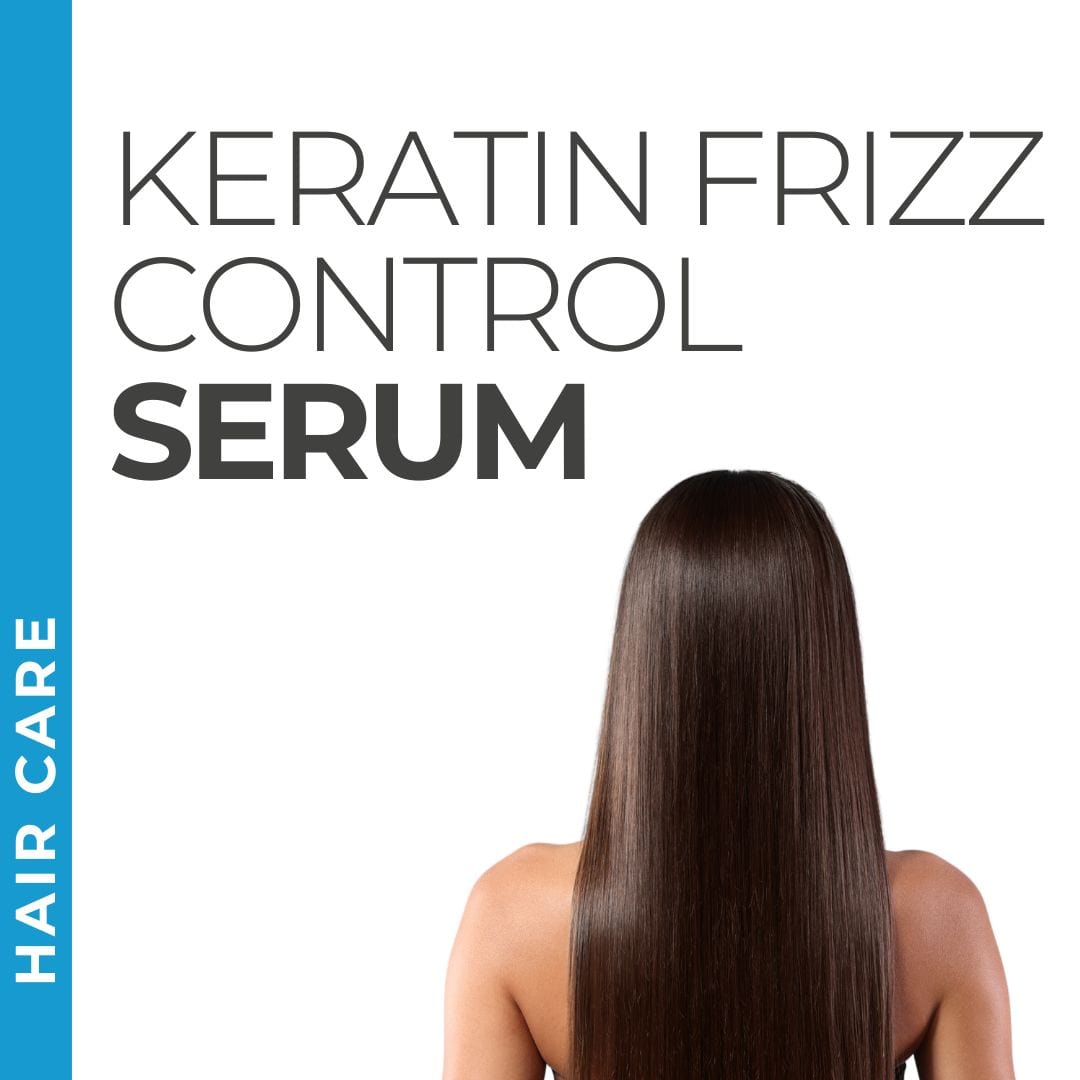 Pravada Private Label Keratin Frizz Control Serum samples, frizz control serum with keratin for smooth, manageable hair.