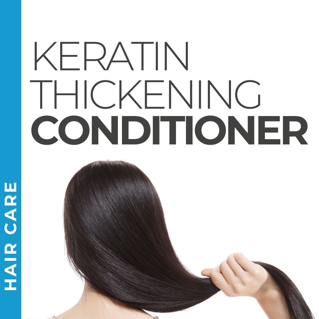 Pravada Private Label Keratin Thickening Conditioner samples, volumizing conditioner with keratin for fuller hair.