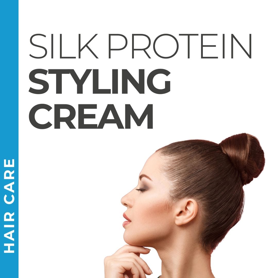 Pravada Private Label Silk Protein Styling Cream samples, protein-rich styling cream for flexible hair styling.