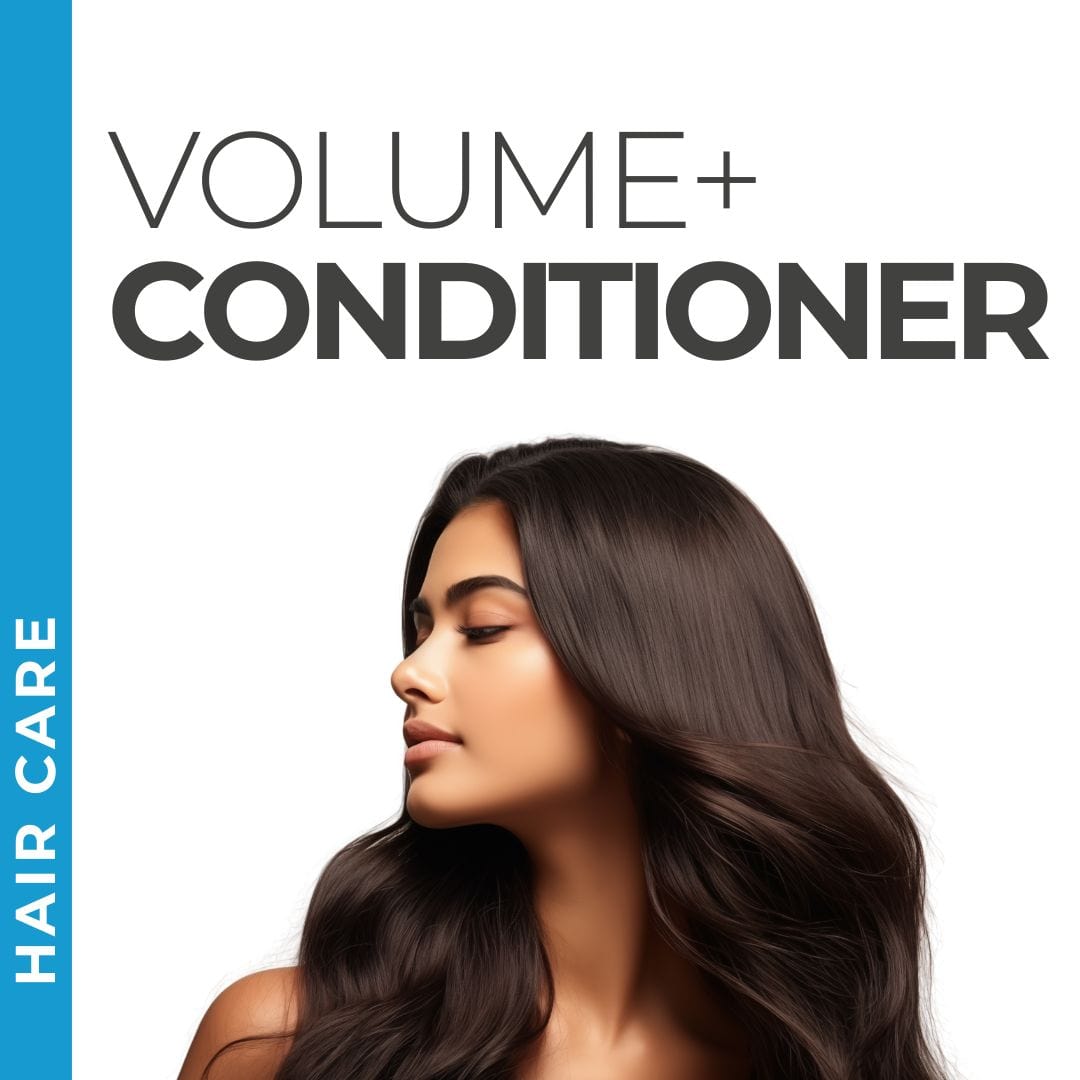 Pravada Private Label Volume Plus Conditioner samples, volumizing conditioner for enhanced fullness and body.