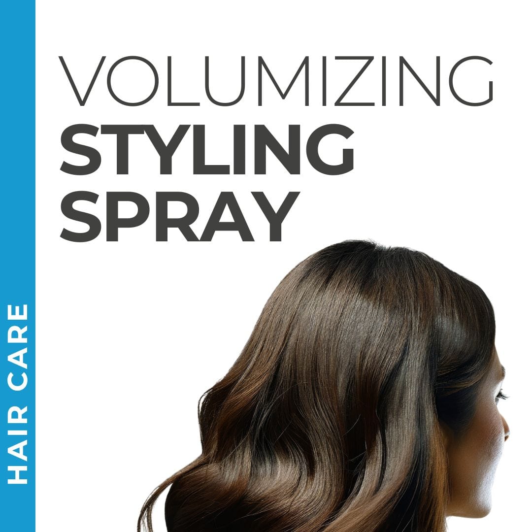 Pravada Private Label Volumizing Styling Spray samples, lightweight styling spray for full-bodied hair with lift.