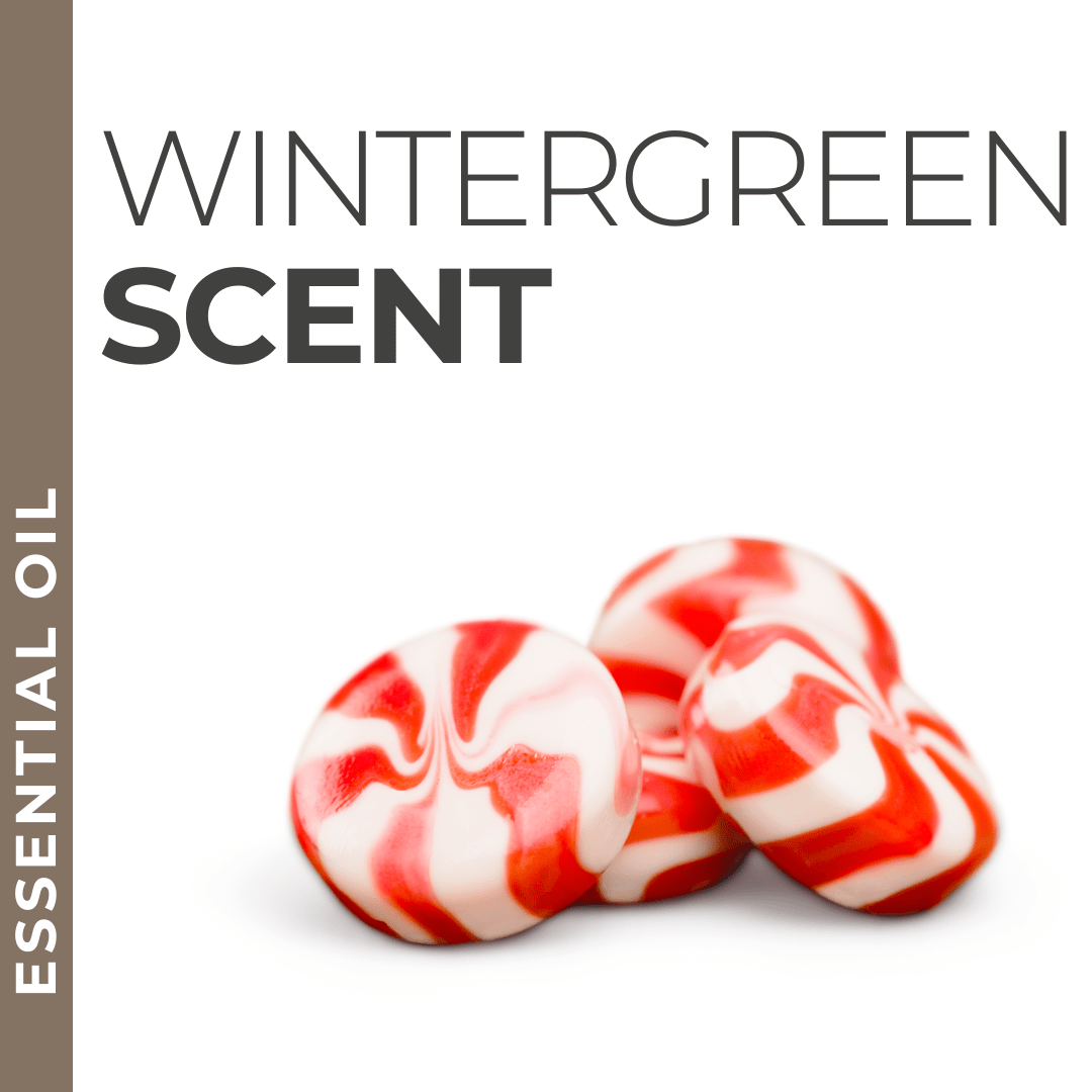 Wintergreen essential oil sample, cool minty scent for private label wellness and skincare products